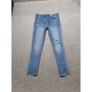 Bridge By Gly High-Rise Ripped Distressed Skinny Light Wash